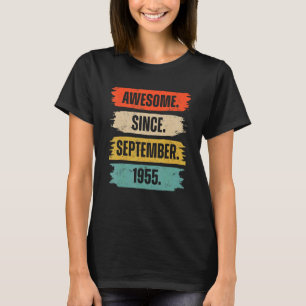 Awesome Since September 1955 67 Years Old 67th Bi T-Shirt