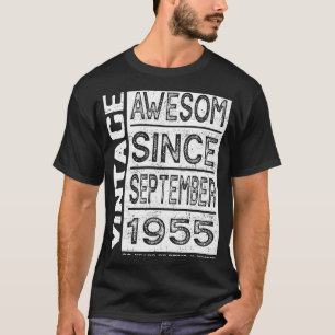 Awesome Since September 1955 68th Birthday T-Shirt