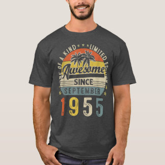 Awesome Since September 1955 Vintage 67th Birthday T-Shirt