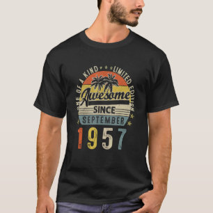 Awesome Since September 1957 Vintage 65th Birthday T-Shirt