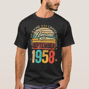 Awesome Since September 1958 64 Years Old 64th Bir T-Shirt