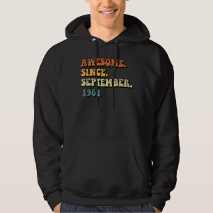Awesome Since September 1961 Retro Groovy 61st Bir Hoodie