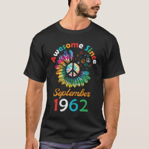 Awesome Since September 1962 Funny Birthday Saying T-Shirt