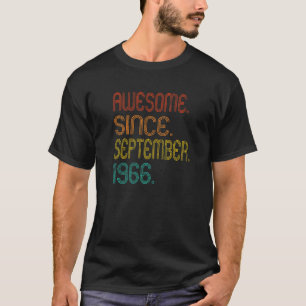 Awesome Since September 1966 56th Birthday 56 Yea T-Shirt