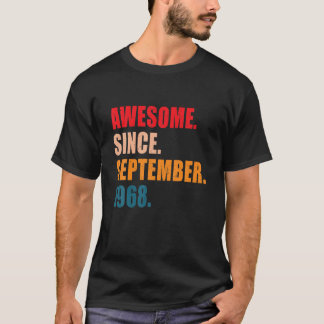 Awesome Since September 1968 Vintage Personalized T-Shirt