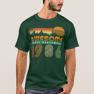 Awesome Since September 1986 Birthday for Husband T-Shirt