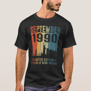 Awesome Since September 1990 32nd Birthday Vintage T-Shirt