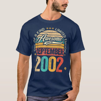 Awesome Since September 2002 20 Years Old 20th Bir T-Shirt