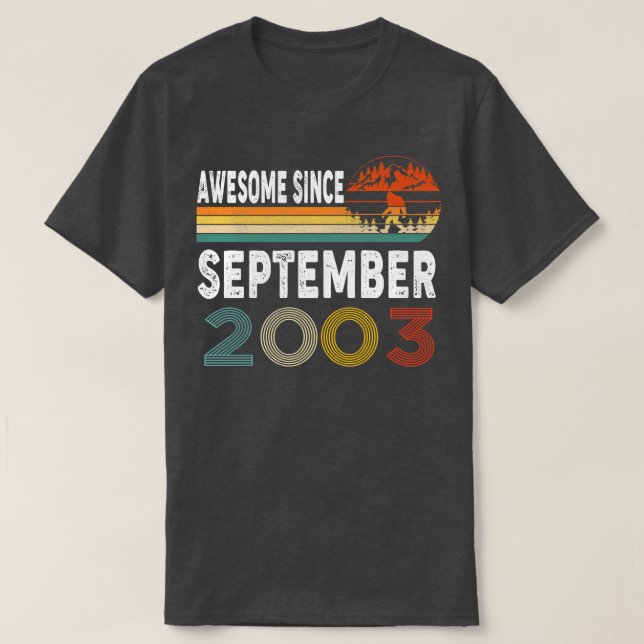 Awesome Since September 2003 T-Shirt (Design Front)