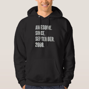 Awesome Since September 2008 14 Year Old 14th Birt Hoodie
