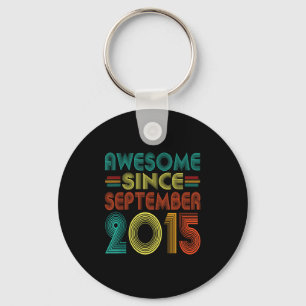 Awesome Since September 2015 Years 10th Bday Funny Key Ring