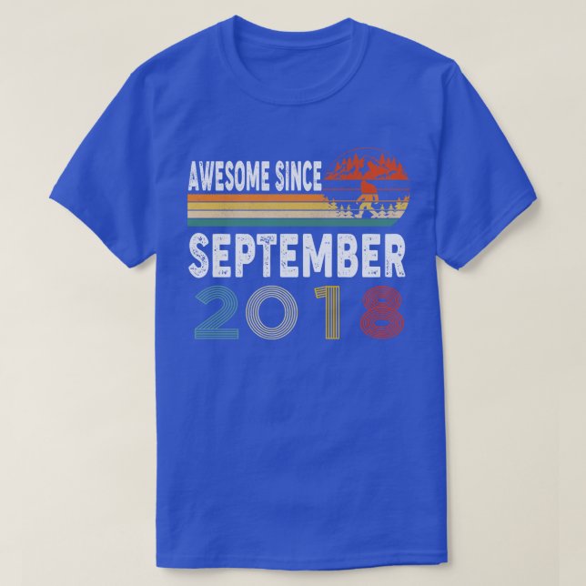 Awesome Since September 2018 T-Shirt (Design Front)