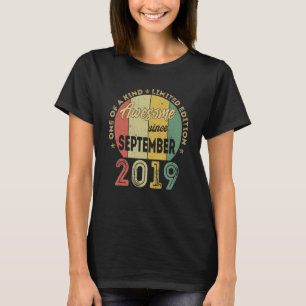 Awesome Since September 2019 3 Years Old 3rd Birt T-Shirt