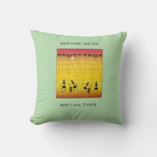 Awesome Sister, Sunset Dance Throw Pillow