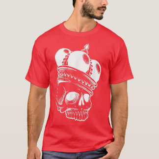 Awesome Skull with Crown Skeleton Bones and Pirate T-Shirt