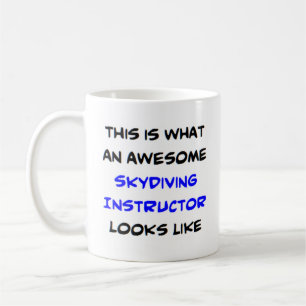 awesome skydiving instructor coffee mug