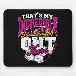 Awesome Soccer Granddaughter Grandma Grandpa - Soc Mouse Pad