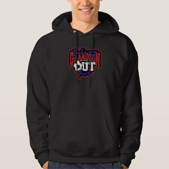 Awesome Soccer Grandma & Grandpa  Tackle Goal Socc Hoodie (Front)