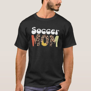 Awesome Soccer Mom Leopard Football Mom Mother's T-Shirt