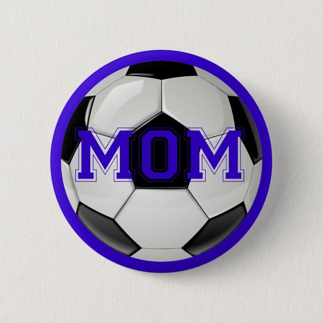 Awesome Soccer Mum Custom Colours 6 Cm Round Badge (Front)