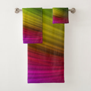 Awesome Spectrum of Rainbow Colors Bath Towel Set
