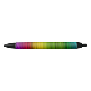 Awesome Spectrum of Rainbow Colors Black Ink Pen