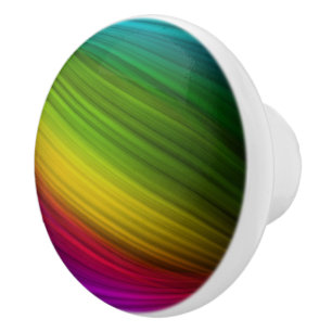 Awesome Spectrum of Rainbow Colors Ceramic Knob
