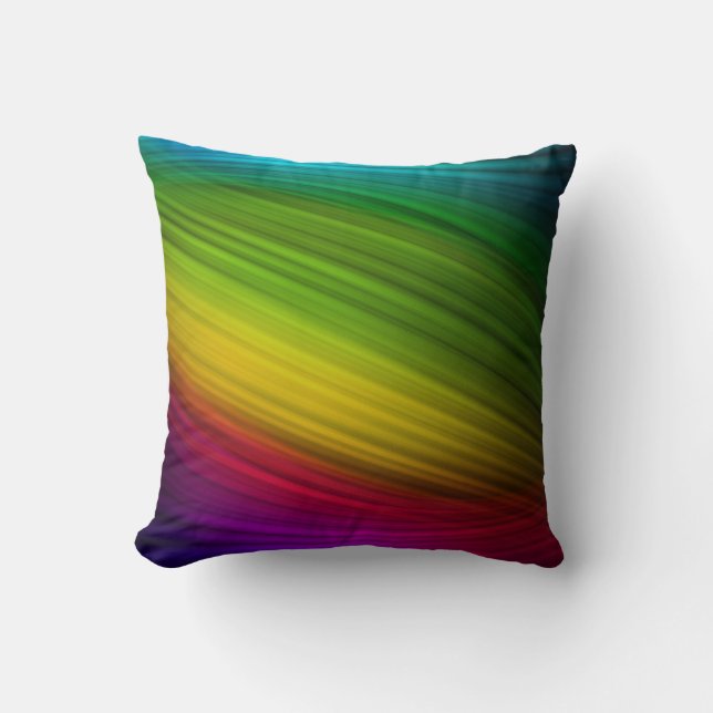 Awesome Spectrum of Rainbow Colors Cushion (Front)