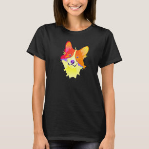 Awesome Splash Art Corgi Colourful Cute Corgis Wel T-Shirt