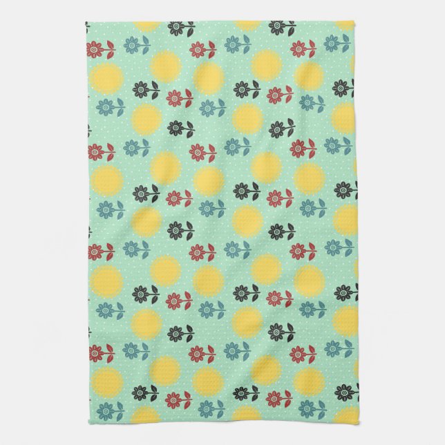 Awesome Spring & Summer Flower Pattern Kitchen Tow Tea Towel (Vertical)