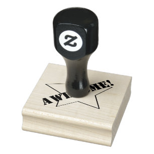 Awesome Star Design Teacher's Wooden Stamp