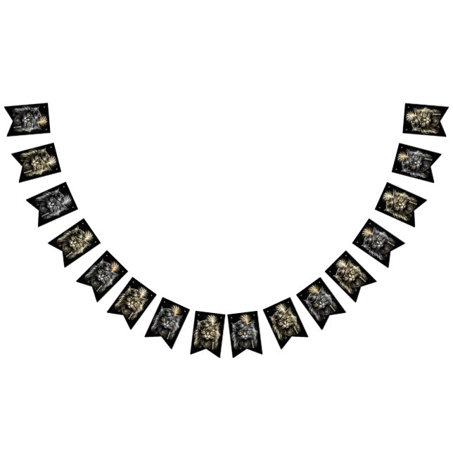 Awesome Steampunk Cat  Bunting (All)