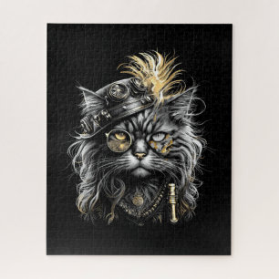 Awesome Steampunk Cat Jigsaw Puzzle