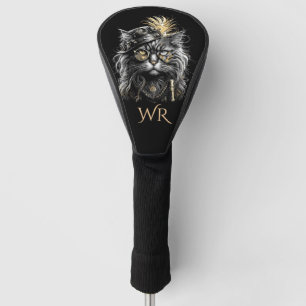 Awesome Steampunk Cat Monogram Golf Head Cover