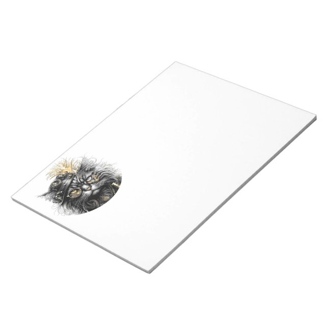 Awesome Steampunk Cat  Notepad (Angled)