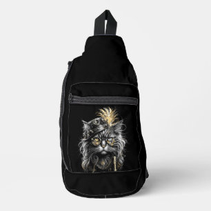 Awesome Steampunk Cat Sling Bag