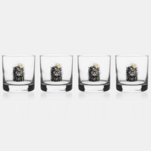 Awesome Steampunk Cat  Whiskey Glass