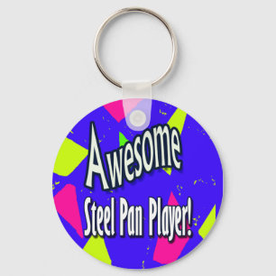 Awesome Steel pan player keychain