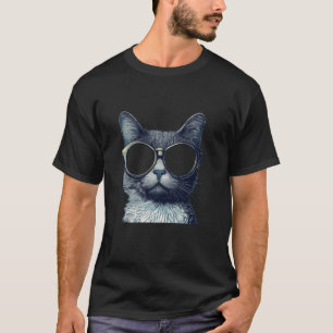 Awesome Sunglasses Cat with Empty Glasses Costume T-Shirt