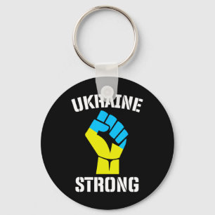 Awesome Support Ukraine Strong Pride - Ukraine Key Ring