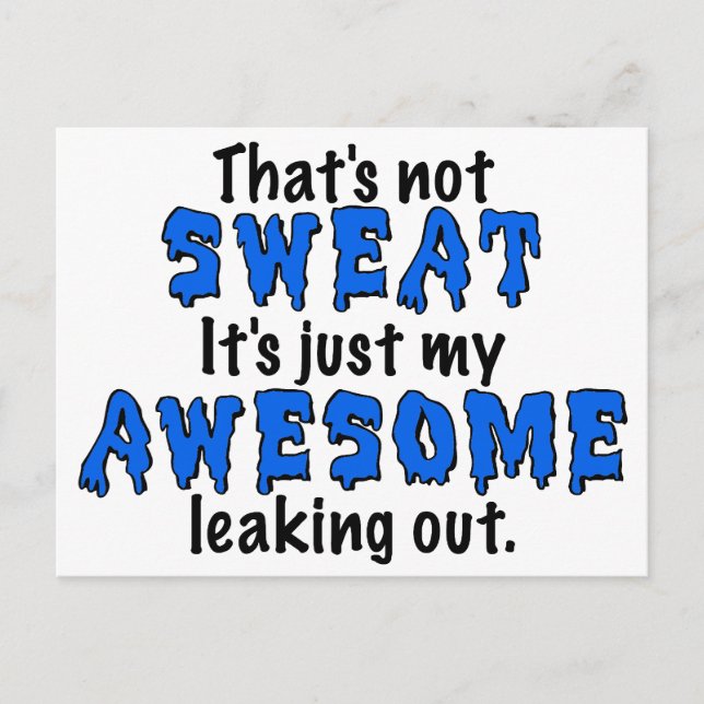 Awesome Sweat Postcard (Front)