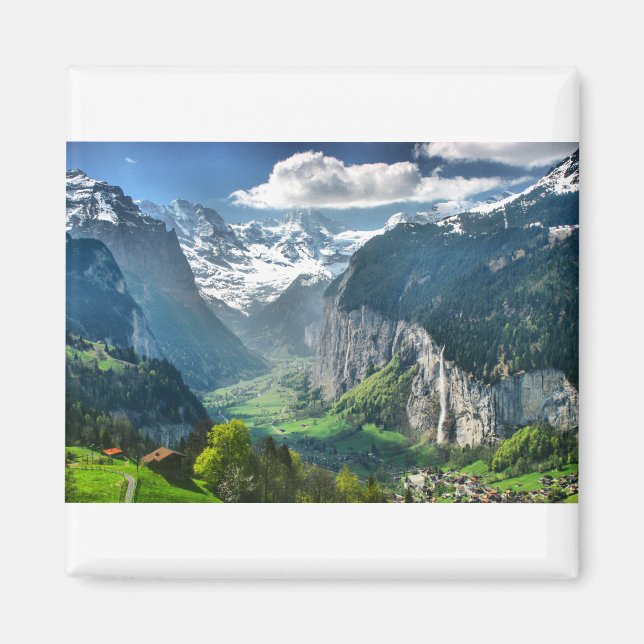 Awesome Switzerland Alps Magnet (Front)