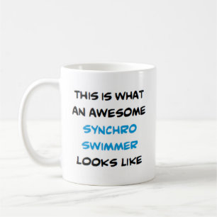 awesome synchro swimmer coffee mug