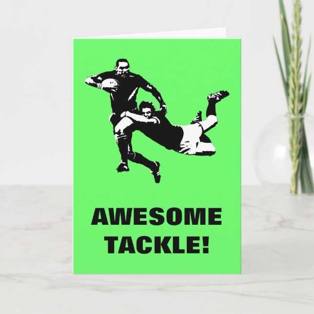 Awesome tackle,Rugby Card (Front)