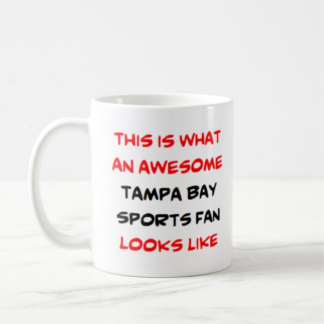 awesome tampa bay sports fan coffee mug (Left)