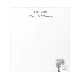 Awesome Teacher From Tiny Seeds Grow Mighty Trees Notepad