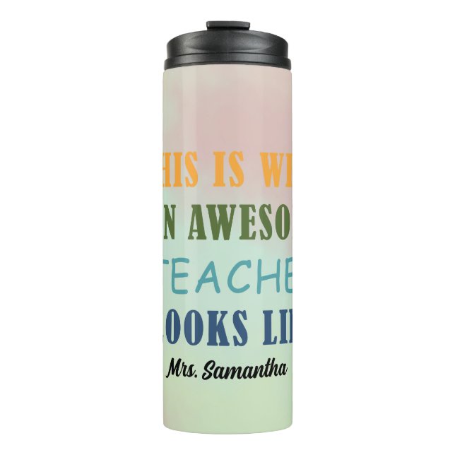 Awesome Teacher Personalised Thermal Tumbler (Front)