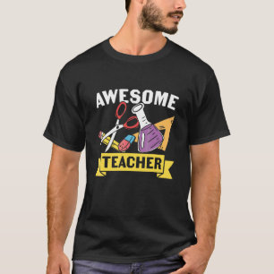 Awesome Teacher School Matching Student Math Scien T-Shirt