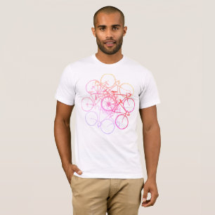 awesome tee-stamp of bicycles mauve T-Shirt