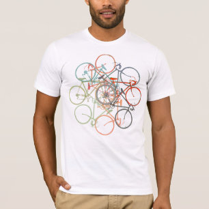 awesome tee-stamp of bicycles, silver T-Shirt